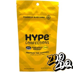 Hype Confections Gummies **PINEAPPLE PRODIGY** (H) (100mg/10PC) **Vegan/Gluten Free**