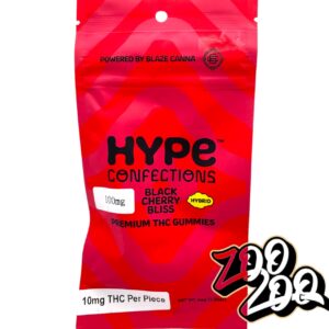 Hype Confections Gummies **BLACK CHERRY BLISS** (H) (100mg/10PC)