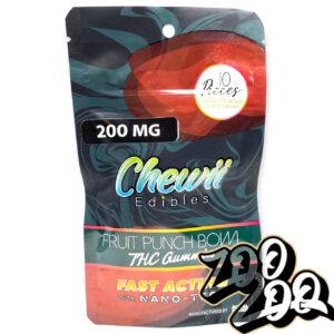 Chewii Gummies **FRUIT PUNCH BOWL** (200mg/20pc) **Fast Acting**