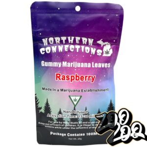 Northern Connections Gummies **RASPBERRY** (100mg/10pc) **Nano Infused**