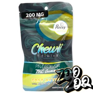 Chewii Gummies **PINA COLADA** (200mg/20pc) **Fast Acting**
