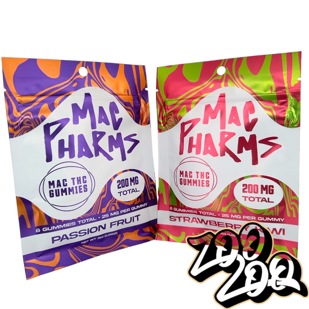 Mac Pharms (200mg) Gummies (8pc/25mgEach) **PASSION FRUIT** | Zoo Zoo Farms
