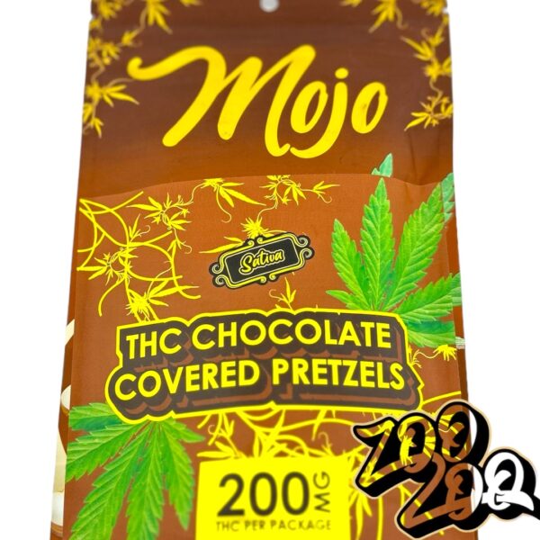 Mojo 200mg  Chocolate Bites **CHOCOLATE COVERED PRETZELS** (sativa)