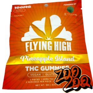 Evolution Flying High (100mg) Gummies **PINEAPPLE ISLAND** (Indica)