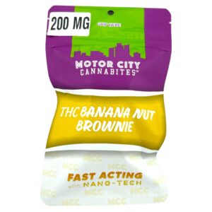 Motor City Cannabites **BANANA NUT BROWNIE** (200mg/1PC)