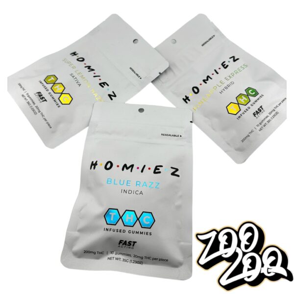 Homiez 200mg Gummies **WHITE CHERRY GELATO** (indica) (200mg/10pcs ...