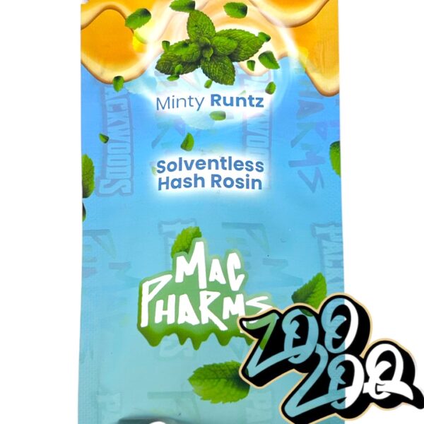 Mac Pharms (0.5g) Hash Rosin Disposable Vapes **MINTY RUNTZ**