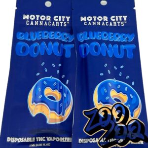 Motor City Cannacarts (1g) Disposable Vapes **BLUEBERRY DONUT**