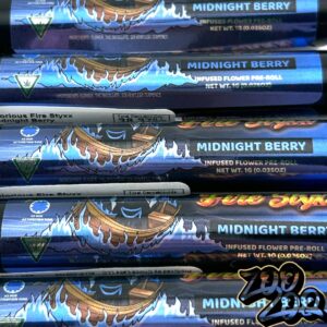 Glorious Cannabis Fire Stykx INFUSED 1g Pre-Rolls **MIDNIGHT BERRY**
