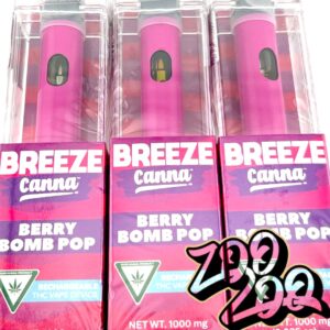 Breeze Disposable Vape  (1g) **BERRY BOMB POP** (buy 4 get 1 FREE)
