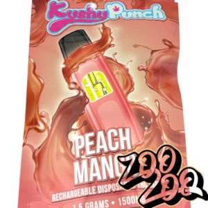 Kushy Punch (1.5g) Disposable Vapes **PEACH MANGO**