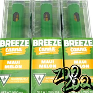 Breeze Disposable Vape  (1g) **MAUI MELON** (buy 4 get 1 FREE)