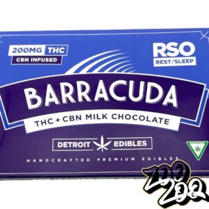 Barracuda 200Mg Chocolates **RSO+THC+CBN MILK CHOCOLATE** (FOR SLEEP)