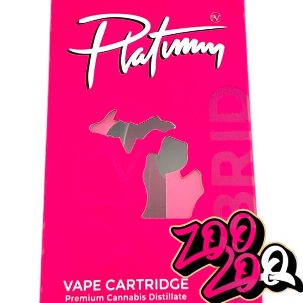 Platinum Vape (1g) 510 Thread Cartridges **JUICY FRUIT** (Hybrid)