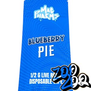 Mac Pharms LIVE ROSIN (0.5g)  Disposable Vapes **BLUEBERRY PIE**