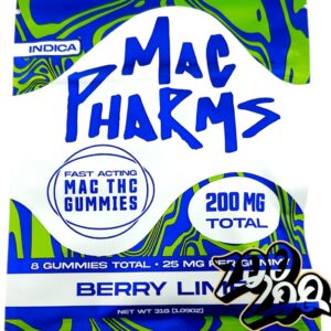 Mac Pharms 200mg Gummies **BERRY LIME**