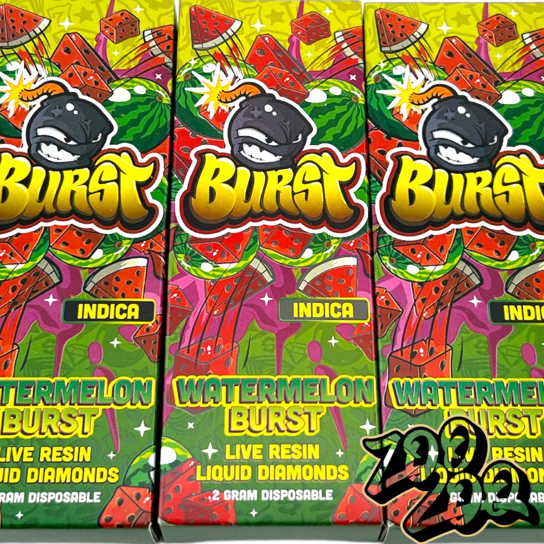 Burst 2g Liquid Diamond/Live Resin Disposables 2/$40 **WATERMELON BURST ...