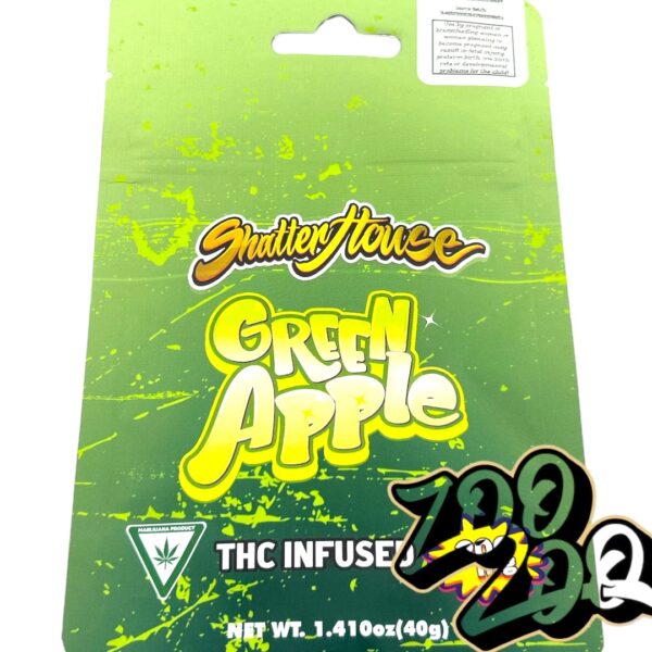 Shatter House 200mg INFUSED Gummies **GREEN APPLE**