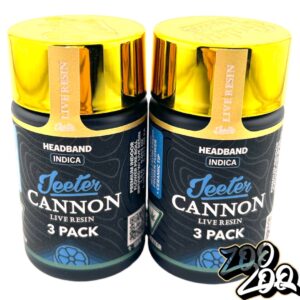 Jeeter Cannon LIVE RESIN 3Pack Pre-Rolls **HEAD BAND** (indica)
