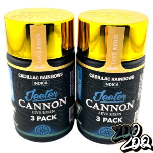 Jeeter Cannon LIVE RESIN 3Pack Pre-Rolls **CADILLAC RAINBOWS** (indica)