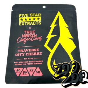 Five Star Extracts x True North Confections INFUSED w full spectrum cured badder 200mg Gummies **TRAVERSE CITY CHERRY**
