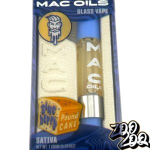 Mac Oils (1g) 510 Thread Cartridges **BLUEBERRY POUND CAKE** (S)