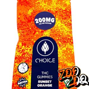Choice 200mg Gummies **SUNSET ORANGE** (sativa)