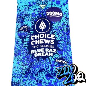 Choice 200mg Gummies **BLUE RAZZ DREAM** (sativa)