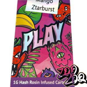 Play HASH ROSIN (1g) 510 Thread Cartridges **MANGO ZTARBURST**