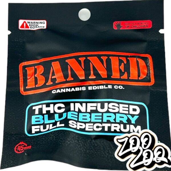 Banned Cannabis Co. 200mg Gummies **BLUEBERRY** (1 Piece)