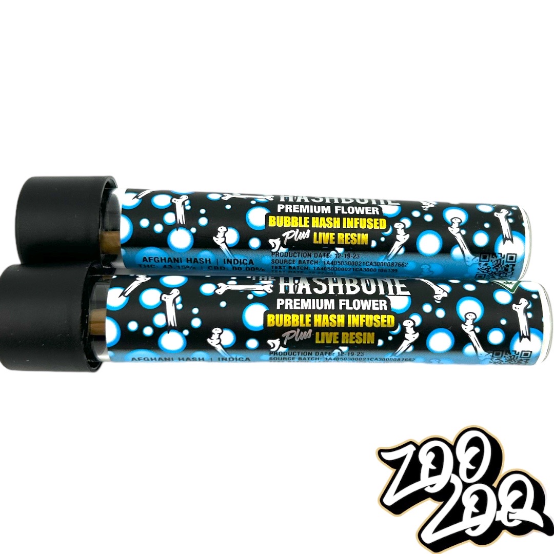 The Hashbone 1.2g BUBBLE HASH infused with LIVE RESIN Pre-Rolls ...