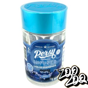 Persy 5 Pack Pre-Rolls Infused with Liquid Diamonds & Kief **BLUEBERRY GELATO** (indica)