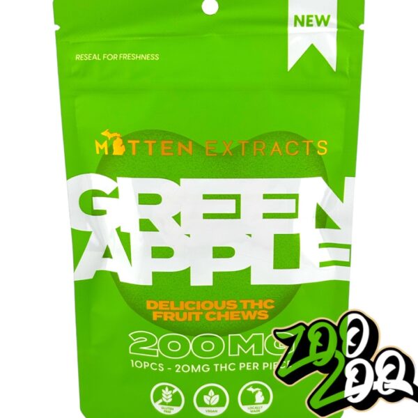 Mitten Extract 200mg Gummies **GREEN APPLE**