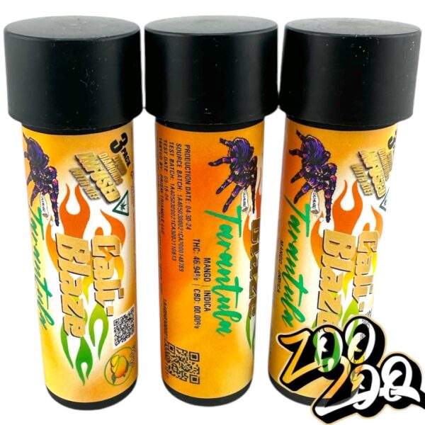 Cali Blaze Tarantula 3Pack Pre-Rolls 2/$50 infused w Liquid Diamonds & Kief **MANGO** (I) 40.15%