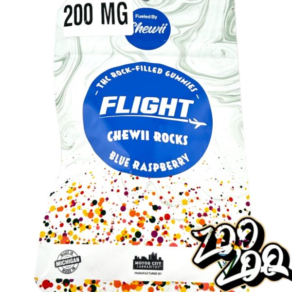 Flight Chewii Rocks 200mg Nerd Gummies **BLUE RASPBERRY**