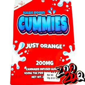 Cummies 200mg HASH ROSIN Gummies **JUST ORANGE**