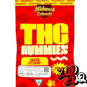 Midwest Extracts 200mg Gummies **TRAVERSE CITY CHERRY** (sativa)