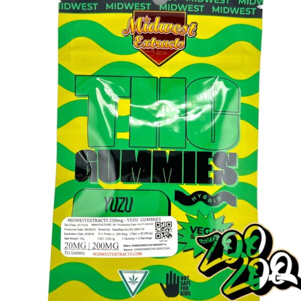 Midwest Extracts 200mg Gummies **YUZU** (hybrid)