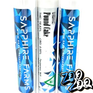 Sapphire Farms 1g ORGANIC Pre-Rolls **POUND CAKE**