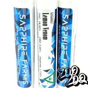 Sapphire Farms 1g ORGANIC Pre-Rolls **LEMON VENOM**