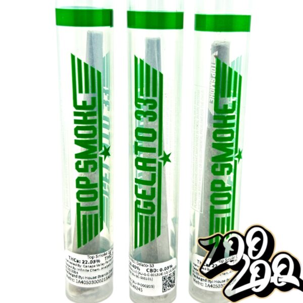 Top Smoke 1g Pre-Rolls **GELATO 33** 24.14%