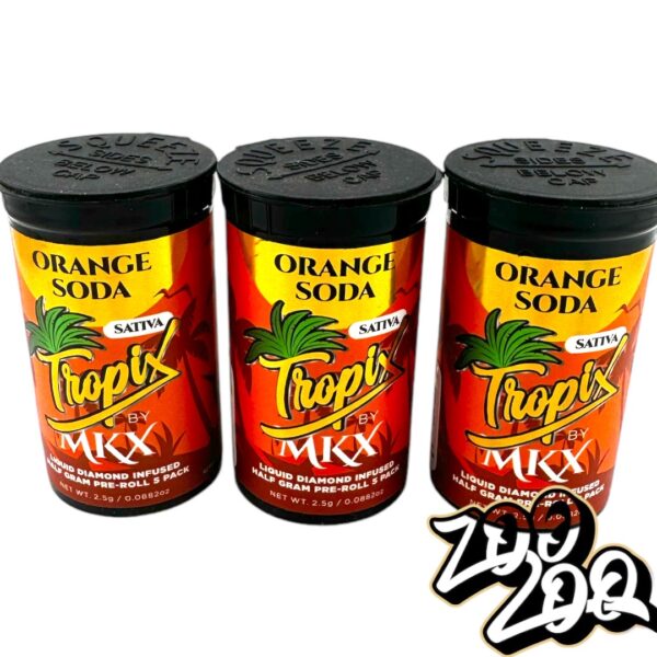 Tropix by MKX 5 Pack Liquid Diamond Infused Pre-Rolls **ORANGE SODA** (sativa) 37.93%