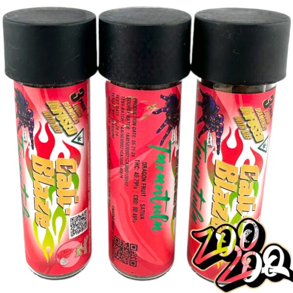 Cali Blaze Tarantula 3Pack Pre-Rolls 2/$50 infused w Liquid Diamonds & Kief **DRAGON FRUIT** (S) 40.79%