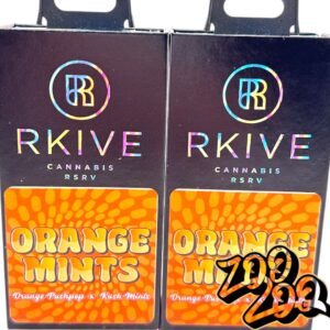 RKIVE Cannabis (0.5g) Hash Rosin Disposable Vapes **ORANGE MINTS**