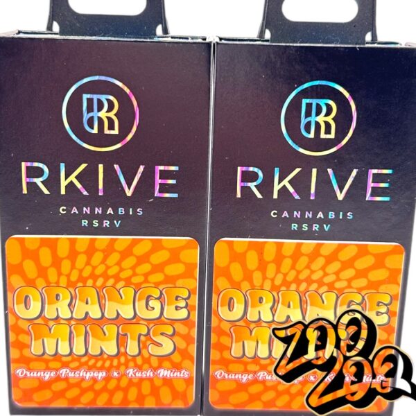 RKIVE Cannabis (0.5g) Hash Rosin Disposable Vapes **ORANGE MINTS**