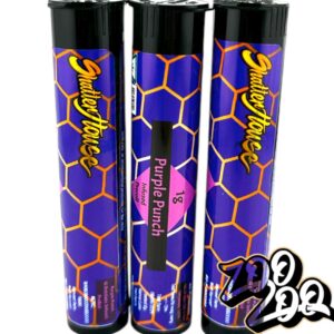 Shatter House 1g Distillate Infused Pre-Rolls **PURPLE PUNCH** 27.68%