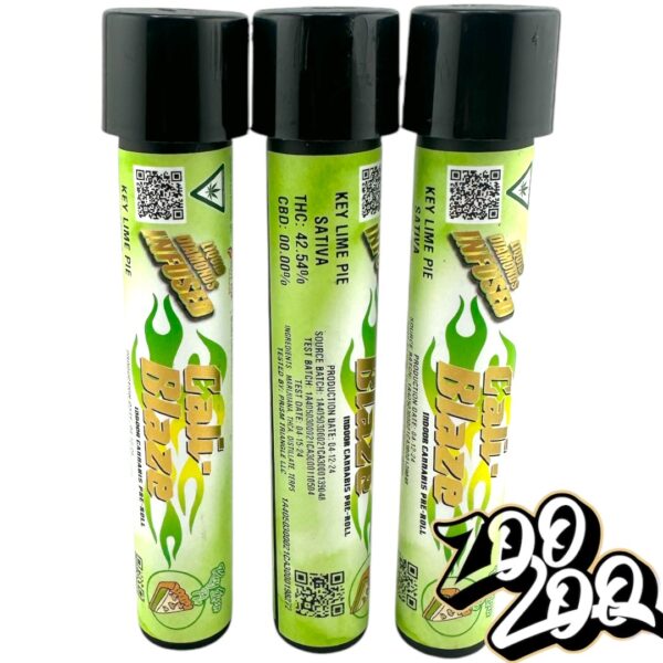 Cali Blaze 1.2g Pre-Rolls Infused w/ Liquid Diamonds **KEY LIME PIE** (S) 54.49%