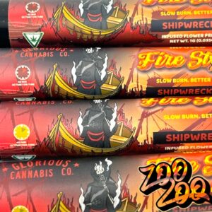 Glorious Cannabis Fire Styxx INFUSED 1g Pre-Rolls **SHIP WRECKED** 34.30%