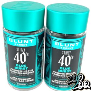 Stiiizy 40’s 5 Pack Pre-Rolled Blunts **BLUE BURST** Hybrid 45.92% (2/$40)