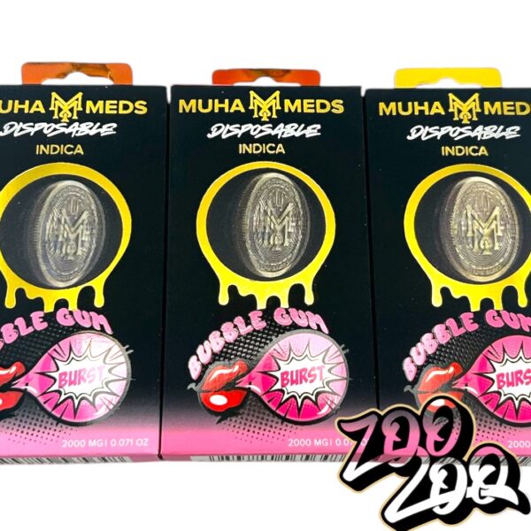 Muha Meds 2g Disposables **BUBBLEGUM BURST** (indica)